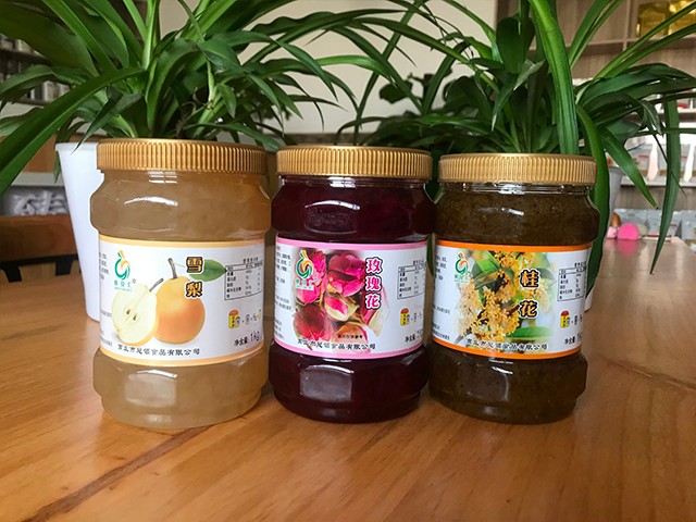 雪梨花茶、玫瑰花花茶、桂花花茶
